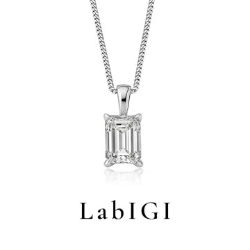 1.95 Karat IGI Sertifikalı Laboratuvar Üretimi Pırlanta Altın Tektaş Kolye